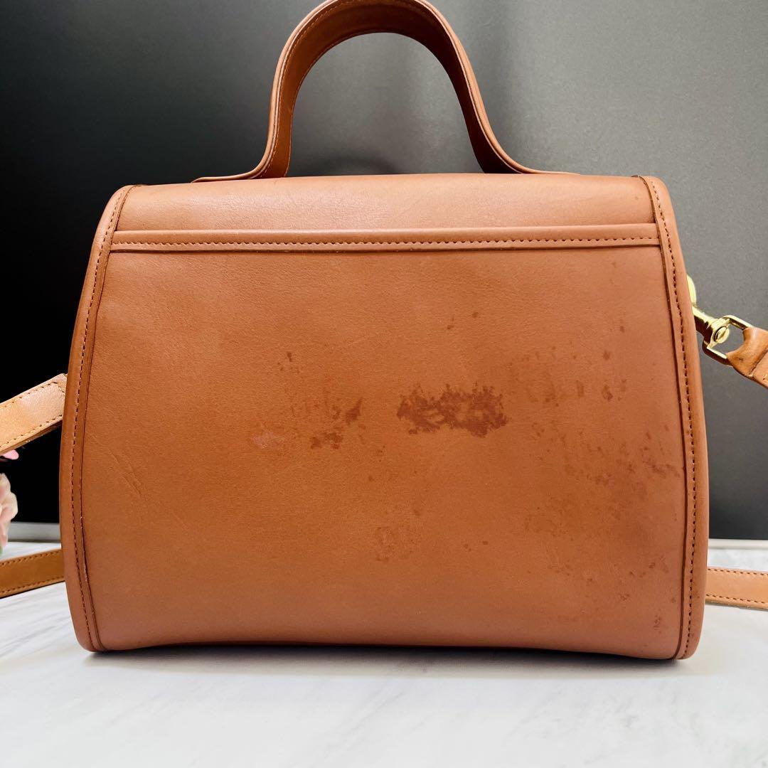 COACH 2wayレザーバッグ H5C-9977 Old Coach 2way Handbag 9977 Shoulder Bag Camel Leather