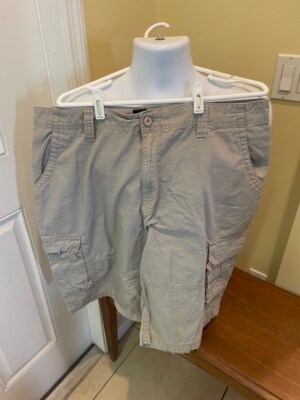 Nat Nast Mens Cargo Shorts Size 38 Beige Casual Outdoor Regular Fit 38x11