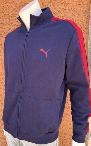 Awesome Vintage Puma Mens Blue Full Zipper Athletic Outerwear Puma Way 1 EUC - Bild 4 von 8