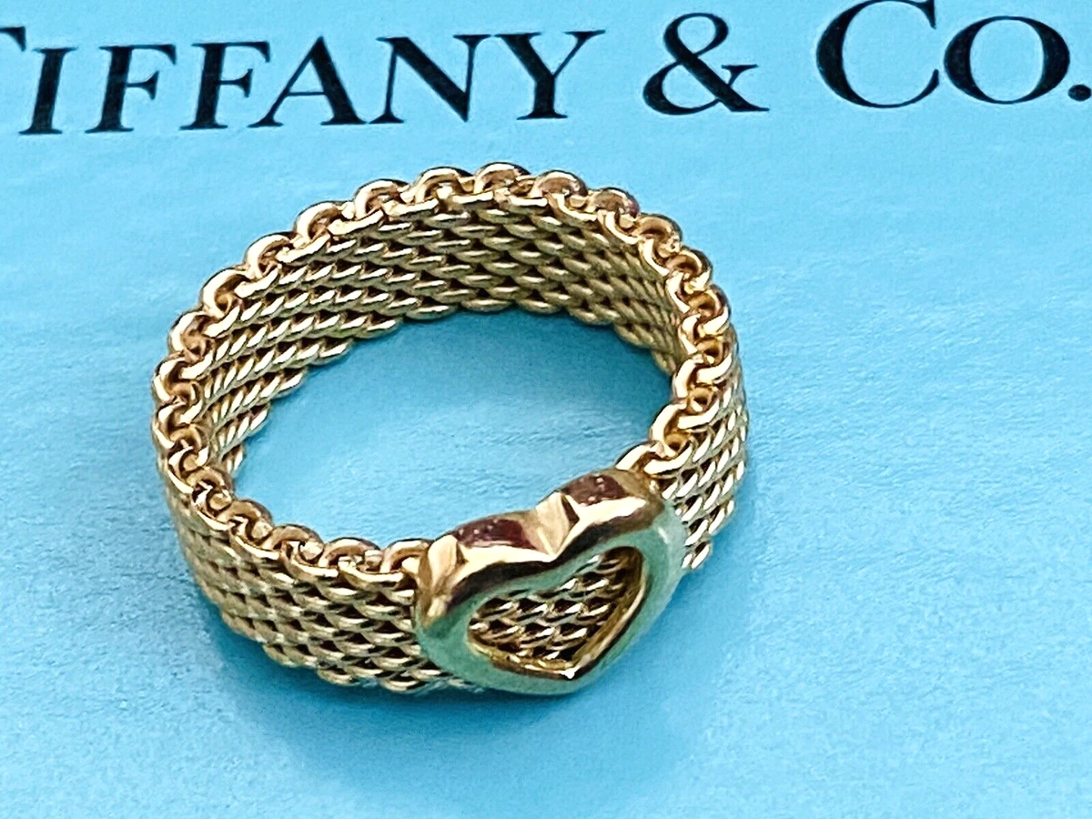 Tiffany mesh heart ring deals