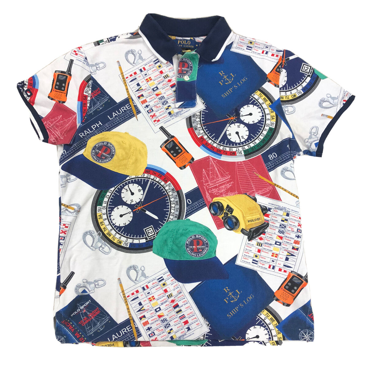 Vintage Polo Sport Ralph Lauren Polo Shirt All Over Print Vintage Polo Sport Ralph Lauren Polo Shirt All Over Print