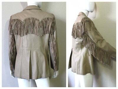 VINTAGE 70s SCULLY Leatherware California Ranch Western Leather Fringe Jacket