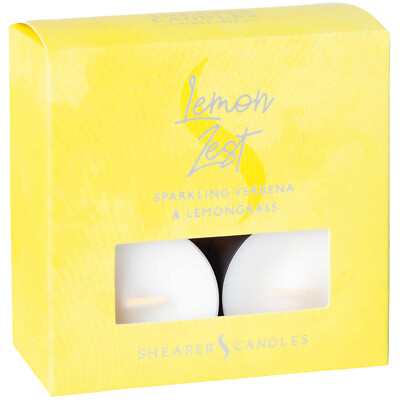 SCHERKERZEN Zitronenschale langlebige Duftteelichter Kerzen *8er Pack*