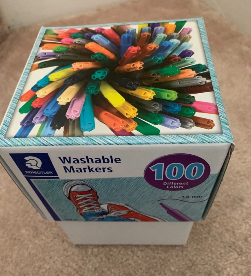 Staedtler Fiber Tip 100 WASHABLE MARKERS, non-toxic, water-based ink - Image 2 of 4