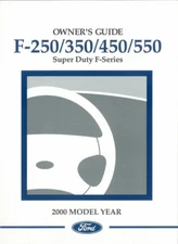2000 Ford F-250 To F-550 Truck Owners Manual User Guide Reference Operator Book