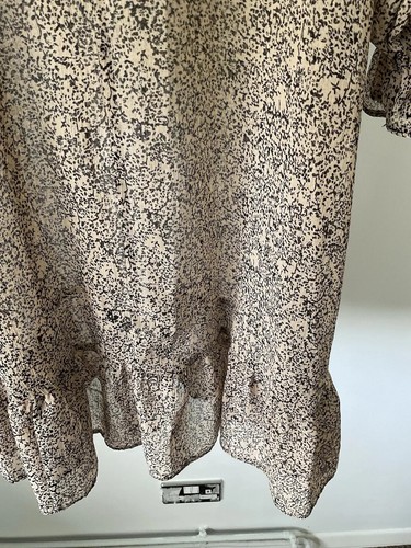 Vestido Primark Talla 14 Beige/Negro Mezcla Hasta la Rodilla. Manga abullonada 3/4 R641 - Imagen 5 de 7