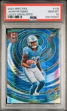 2023 Spectra Jahmyr Gibbs Lucky Gibbs Lucky Envelopes #119 8/8 PSA 10 POP 2
