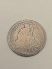 1853 Seated Liberty Silver Quarter 25c
