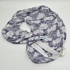 My Brest Friend Nursing Pillow COVER Floral Key Gray Purple Cotton Breastfeeding