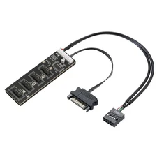 9Pin USB Header Splitter with   Cable, Internal USB Hub Extension USB 2.04369
