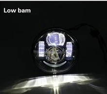 Faro LED doble doble de 4,65" para Harley Davidson Fat Bob FXDF 08-2014 DRL negro Foto 4 de 4