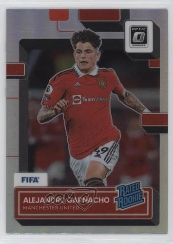 2022-23 Panini Donruss Rated Optic Holo Prizm Alejandro Garnacho #199 Rookie RC