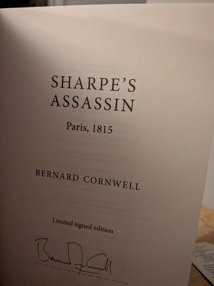 Sharpe's Assassin by Bernard Cornwell, SIGNED UK First Edition, First Printing - Image 2 of 3