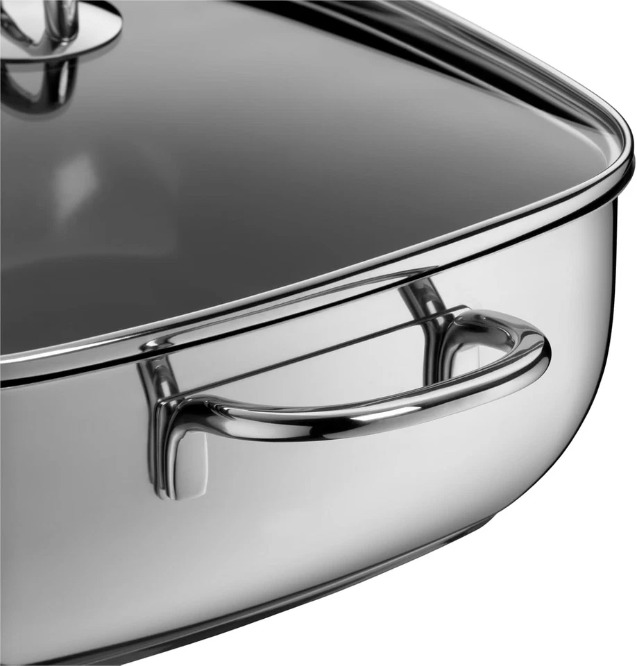 Silit Studio Bräter 29x29 cm 4L CeraProtect Induktion Edelstahl mit Glasdeckel - Bild 3 von 4