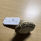 Wne Reese Titanium Gold Tone Cocktail Ring Oval White Stone Bezel Size 2 — photo 3