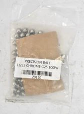 Lot of 100 Precision Chrome Steel Balls Grade 25 11/32" G25 20110 Bulk Pack