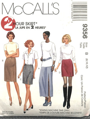 McCall's Pattern #9356 - Misses Skirt (Size 8, 10 & 12) Uncut