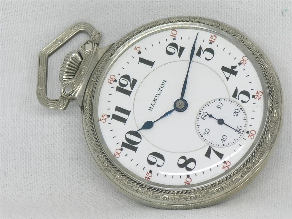 ANTIQUE HAMILTON 992 21 JEWEL RAILROAD WATCH, 14K GOLD FILLED CASE, SERVICED! - Image 3 of 4