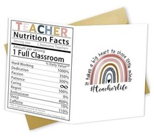 Big Teacher Appreciation Gifts from Students, Large Thank You Card for AS 143