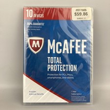 McAFEE Total Protection 2016 -Includes Antivirus Security for 10 DEVICES NEW