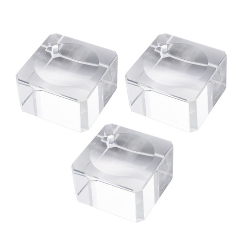 Clear Glass Ball Base 3PCS Stand For Crystal Display Elegant Design