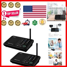 Wireless Intercom System: 1 Mile Range, 10 Channels for Home  Office - 2 Pack