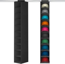 10 Compartments Hat Organizer for Baseball Caps, 1 Pack Hat Rack Hanging Storage