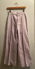 vintage 70's lilac cotton high rise wide leg levis pants sz 26 waist