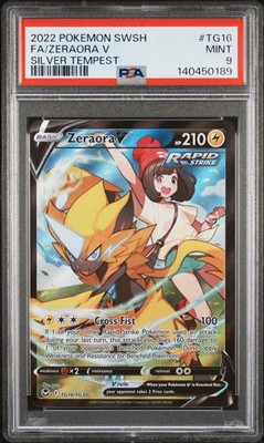 V-THERA ブイセラ PSA 9 Zeraora V #TG16 2022 Pokemon Sword & Shield Silver Tempest