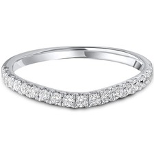 Platinum Diamond Set 0.30ct Shaped Wedding / Eternity Ring