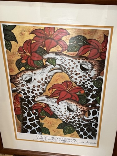 Luis Sottil "Gentle Giants" Giraffes Artwork, Earth Angels Hand Signed 148/650 - Picture 6 of 14