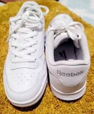 Reebok Court Advance White Cold Grey Gum Leather Low Top Athletic Sneaker