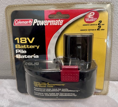 #ad Coleman Powermate PMD8131BAT 18v Battery Brand New Unopened Packaging Cracked $46.00