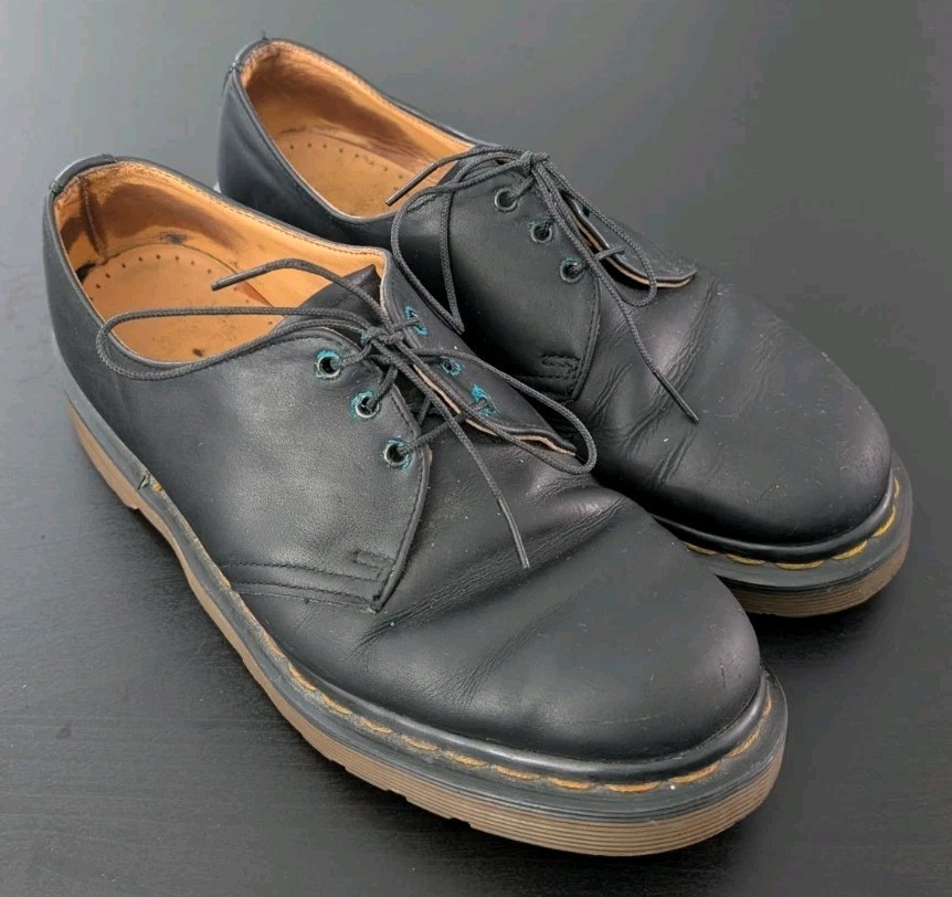 ★人気★【Dr.Martens】★1461 3-EYE vintage brow.n★ Vintage 90s DOC Dr Martens 1461 Black 3 EYE leather shoes Sz