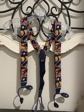 Addiction Baseball Themed Silk Suspenders Multicolored Made In Korea