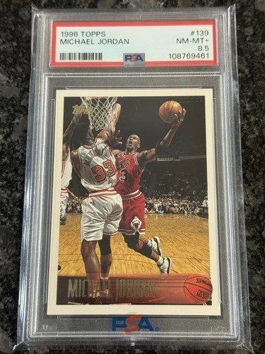 1996 Topps #139 Michael Jordan Card - Graded PSA 8.5 NM-MT+ HOF "THE GOAT"