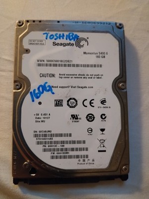 160G HDD. Formatted. See photos for details.