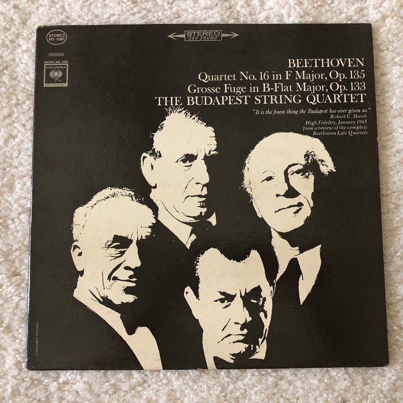 COLUMBIA MS 6387   Beethoven Quartet No.16    BUDAPEST STRING QUARTET