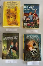 VTG Nancy Drew Yellow Hardcover Book Lot Of 4 Mystery Carolyn Keene 7 12 25 0906