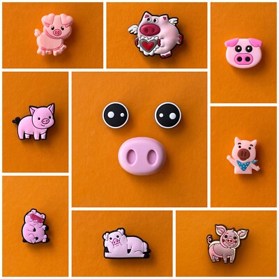 Schuhstecker/Shoe Charms/Anstecker für Clogs TIERE/SCHWEIN/PIG/HERZ/BAUERNHOF