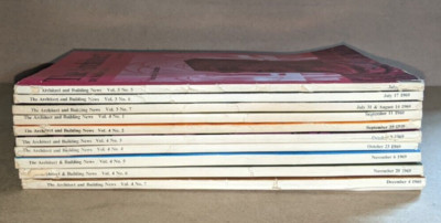 The Architect and Building News: 3rd July- 4th December 1969 (10 issues)
