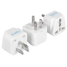 Ceptics USA, Canada Travel Plug Adapter Type B - 3 Pack GP-5-3PK