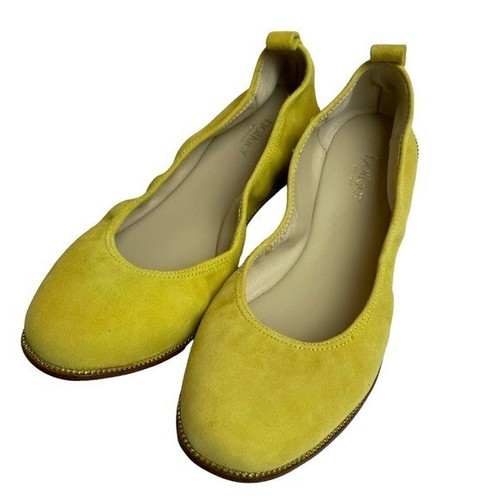 NEW Botkier New York Yellow Suede Leather Ballet Flats w Gold Detailing Size 6 - Picture 4 of 11