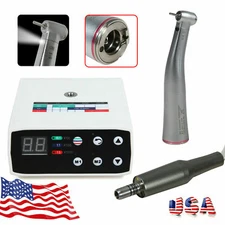 Dental Brushless Electric Micro Motor 1:5 Fiber Optic LED Contra Angle Fit NSK