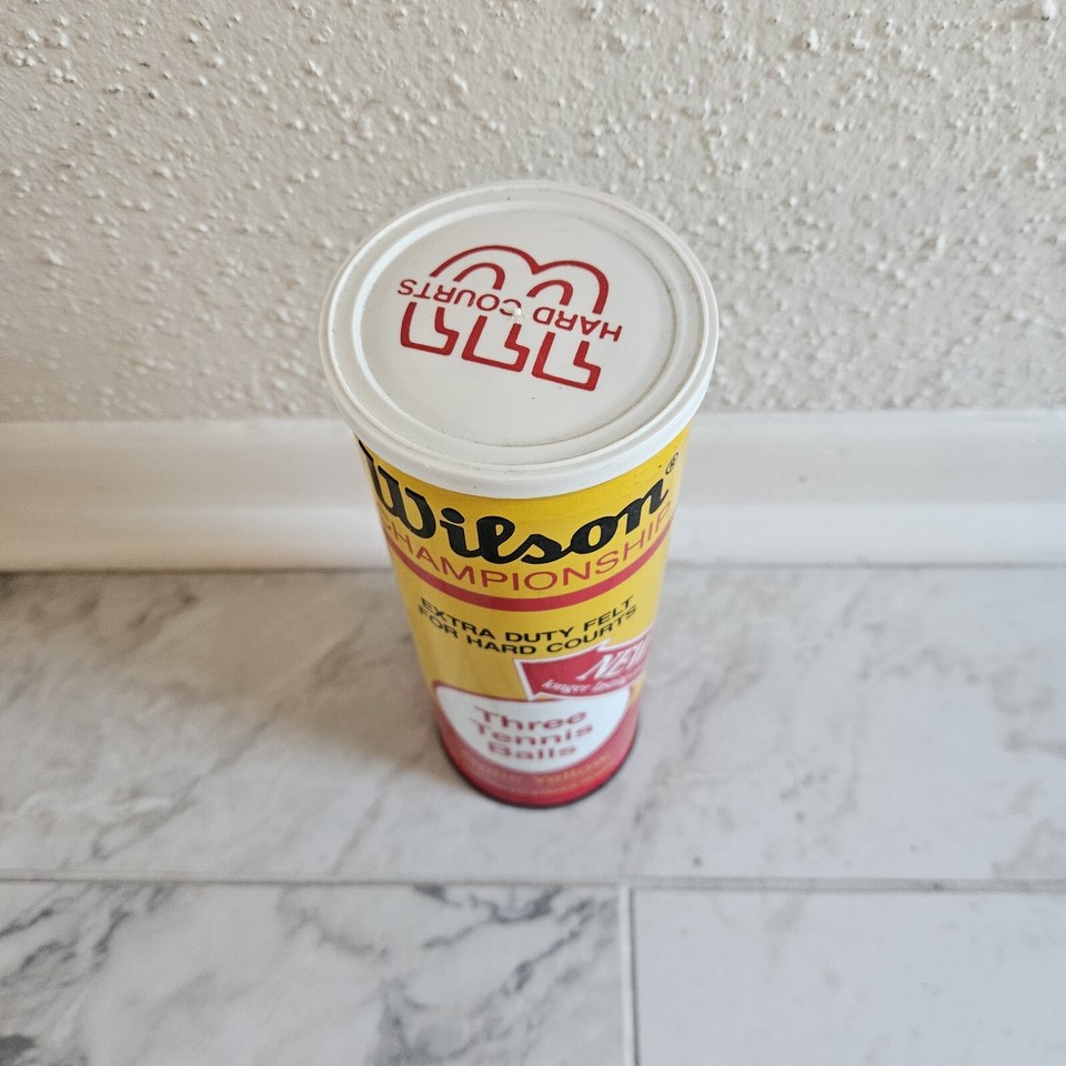 Unopened Vintage Wilson Championship Tennis Balls Can Optic Yellow