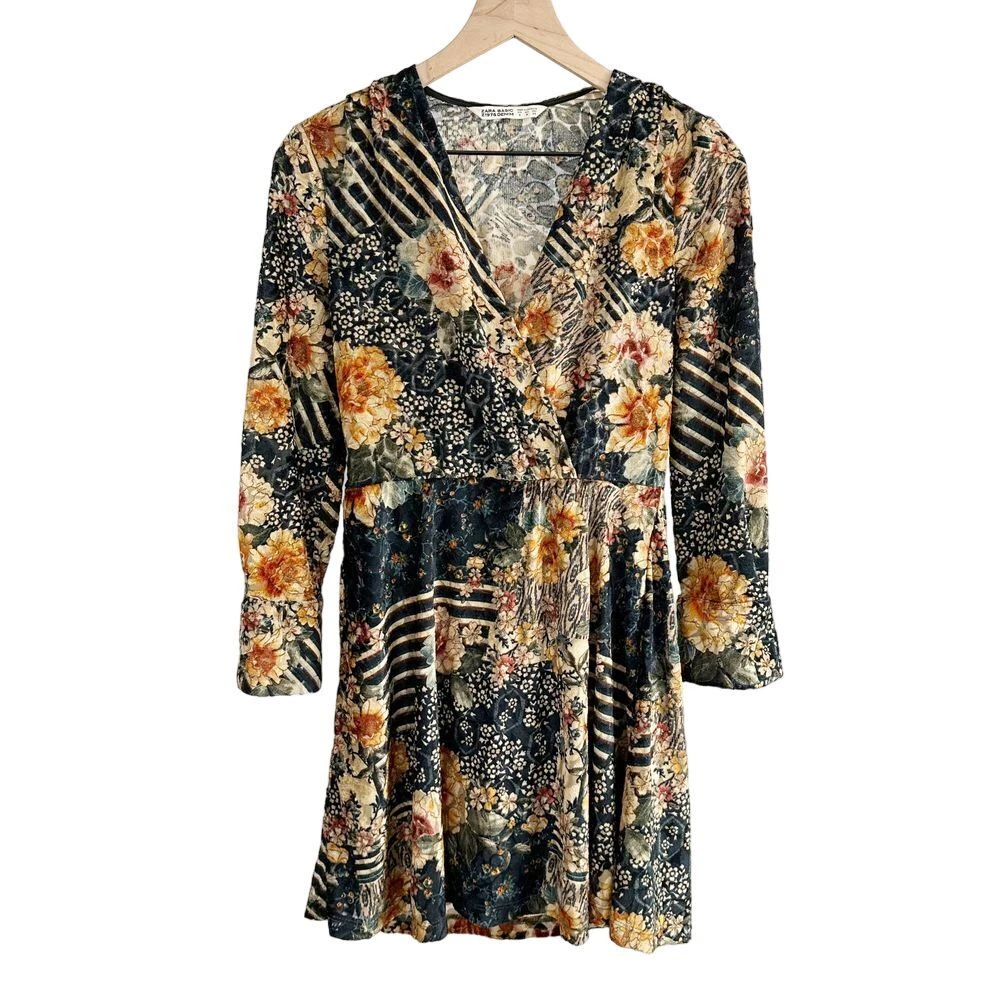 strapless open back dress Ditsy Floral Pleated Belted Dress Green / XL