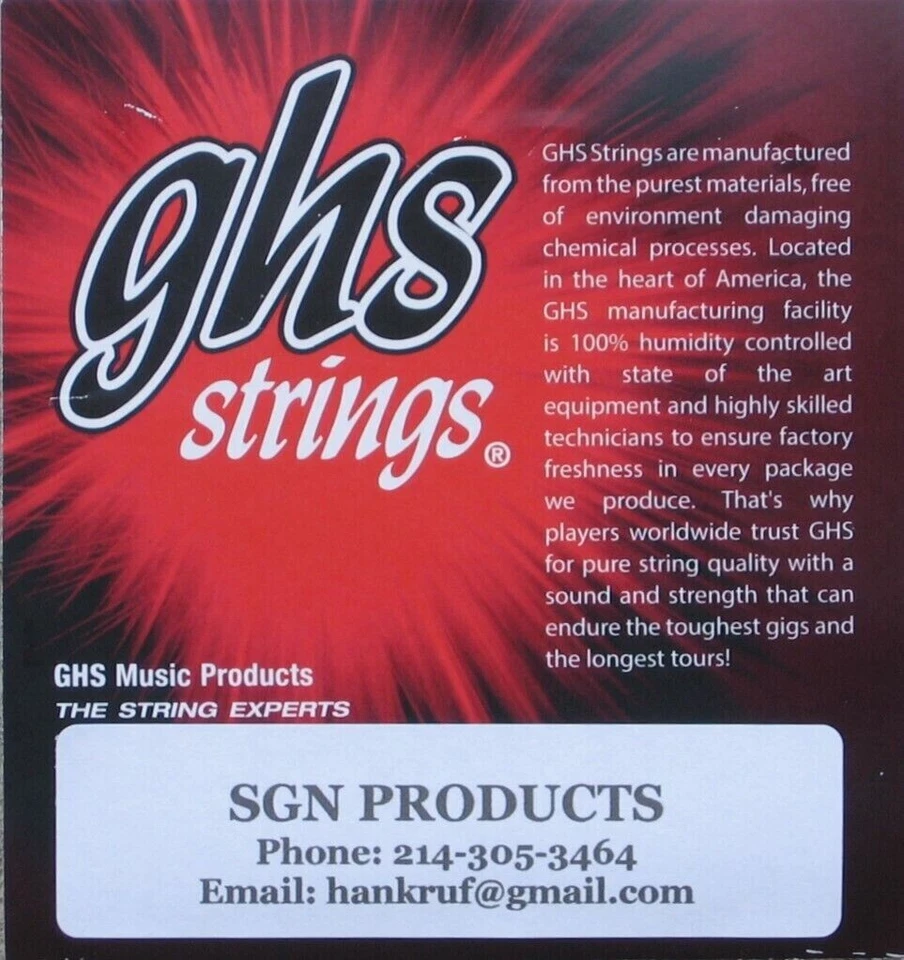 Cuerdas eléctricas de acero GHS C6 afinación 15-54w Foto 2 de 4