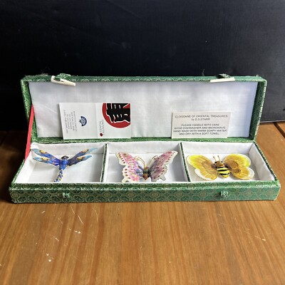 D.S.Starr Cloisonne der orientalischen Schätze 3er Set Insektenmagnete verpackt