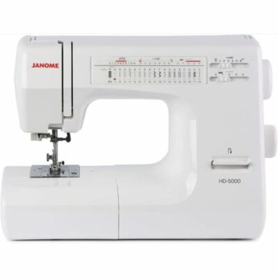 Janome HD5000 Heavy Duty Sewing Machine with 18 Stitches + Hard Cover + Bonus