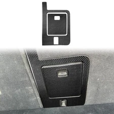 Real Carbon Fiber Rear Seat Back Storage Box Cover Trim For Volvo XC60 2018-2025